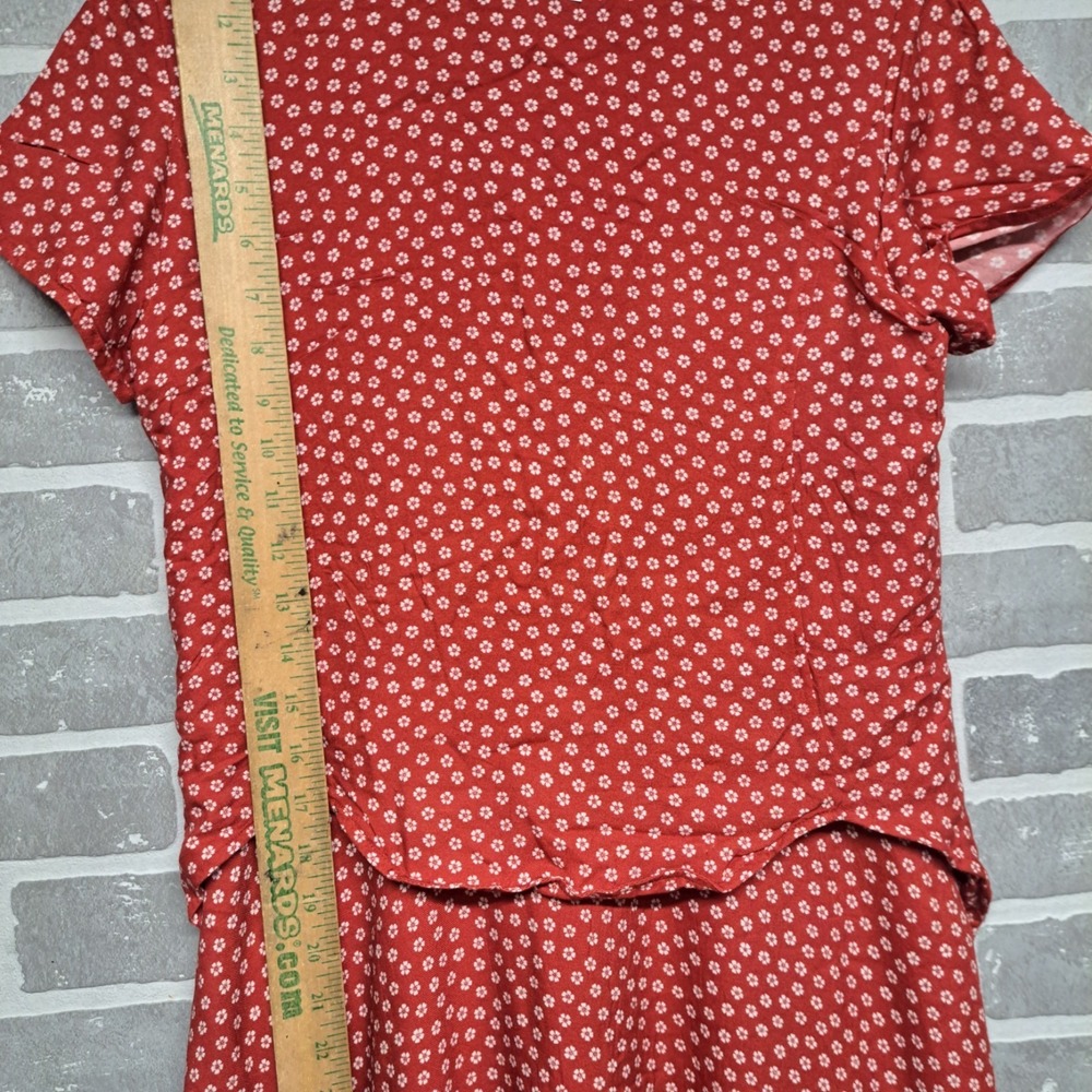 Kenzo Paris Womens Vintage 70s Sakura Flowers Button Midi‎ Dress Size 36 - Picture 9 of 15